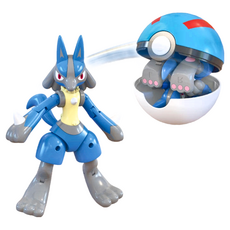 庄臣 變形系列 PoKeMoN 寶可夢玩具 路卡利歐 Set, 正版授權 變形收納 寶貝球形態, 1盒