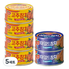 동원에프엔비 고추참치 100g x 4p + 마일드참치 100g x 2p, 5세트