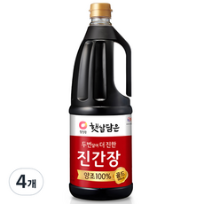 청정원 두번달여 더 진한 진간장 골드, 1.7L, 4개