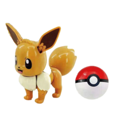庄臣 pokemon 寶可夢 變形系列 伊布 Set, 正版授權雷射貼紙玩具 精緻寶可夢 變形收納, 1組