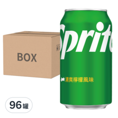 Sprite 雪碧 清爽檸檬風味 330ml*24罐, 96罐