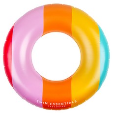 SWIM ESSENTIALS 兒童/成人游泳圈，直徑90cm, 夏日調色盤, 1盒