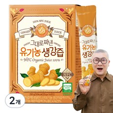 홀베리 그대로짜낸 유기농 생강즙 14p, 280g, 2개