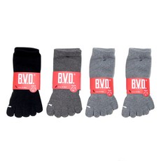 B.V.D. 男女適用五趾襪4入, B505, M, 顏色隨機, 4雙