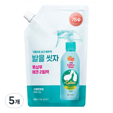 온더바디 코튼풋 발을씻자 풋샴푸 자몽민트향 리필 500ml, 1개입, 5개