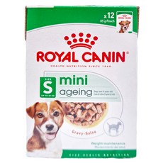 ROYAL CANIN 法國皇家 小型老犬主食濕糧 8歲及以上適用 12包, 1.02kg, 1盒, 肉及其相關產品、穀類、植物蛋白萃取、油類、蔬菜纖維、礦物質、酵母