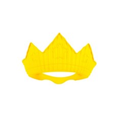 Sillymann 100%鉑金矽膠皇冠幼兒洗髮帽, 加厚設計, 有效防止漏水, 帽簷設計, 黃色, 1個