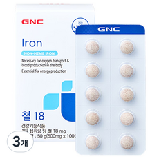 GNCSELECT 철 18 50g, 3개, 100정