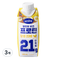 얼티브 비건 프로틴 바나나맛, 250ml, 3개