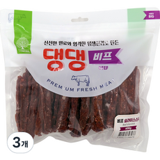 더내추럴 강아지 댕댕 간식 비프 슬라이스스틱, 비프 슬라이스 스틱, 600g, 3개