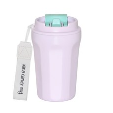 클리나 캔디머그 스텐 보온보냉 빨대 텀블러, 퍼플민트, 380ml, 1개 퍼플민트, 1개, 380ml