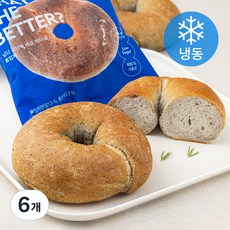 널담 고단백 배꼽 베이글 흑임자 (냉동), 6개, 140g
