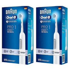 Oral-B 歐樂B 3D電動牙刷, PRO1, 簡約白, 2盒
