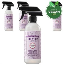 [비건라이프] 미세스메이어스클린데이 섬유&공간 탈취제 본품 라벤더향, 390ml, 4개