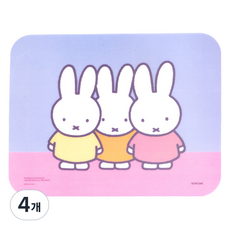 로이체 미피 논슬립 마우스패드 MIFFY-RPP-A-MF, 4개, 혼합색상