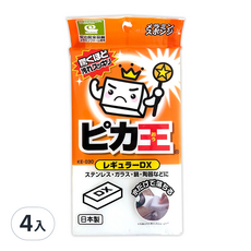 日本清潔王 科技海綿ke030,4入裝-輕鬆去污、不傷表面、居家清潔好幫手, 8.8 x 16.4 x 3.2cm, 4入