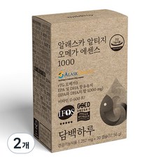 담백하루 비타민D 600IU 알래스카 알티지 오메가 에센스 1000 37.56g, 2개, 30정