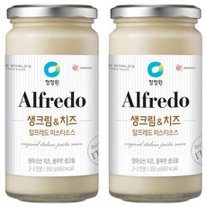 청정원 생크림 앤 치즈 알프레도 파스타소스, 350g, 2개