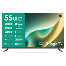 와이드뷰 4K UHD 블랙에디션 구글 스마트TV, 139cm(55인치), WGE55UT1, 무타공 벽걸이형, 방문설치