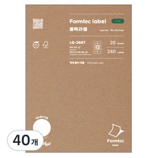 Formtec 雷射噴墨通用標籤紙 LQ-3667, 12個車位, 40個
