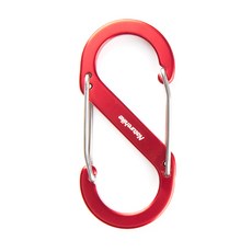 Naturehike 鋁合金S型登山扣 紅色 大號 (1個裝) - 輕量 堅固 雙開口設計, 1入
