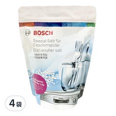 BOSCH 博世 洗碗機專用鹽，減緩水垢形成，保持洗碗機內部清潔, 1kg, 4袋