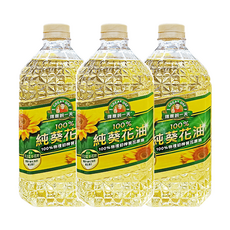 得意的一天 100%純葵花油，初榨葵花原油，物理壓榨，保留天然風味，油質純粹, 2L, 3瓶