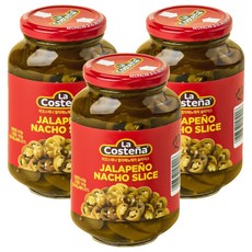 라코스테냐 할라페뇨 페퍼슬라이스, 440g, 3개