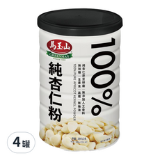 馬玉山 100%純杏仁粉，高纖無加糖, 380g, 4罐