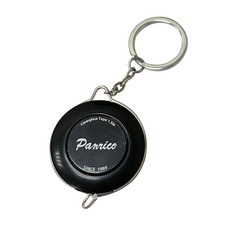 panrico 百利世 1.5m鑰匙圈自動伸縮布尺(公分-英吋 皮尺 量尺) 黑色, 1入