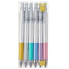 PILOT 百樂 超級果汁筆亮彩 6色 Set, 新型筆尖 耐水耐光墨水，超耐用筆夾, 金色 + 銀色 + 亮粉色 + 亮藍色 + 亮綠色 + 亮紫色, 1組