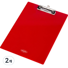 시스맥스 칼라 클립보드 A4, RED, 2개 RED, 2개