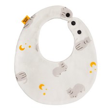 Runny yolk. 朗尼幼克 粉墨登場 純棉口水巾 台灣製造, 粉白色, 20.5 x 24.5cm
