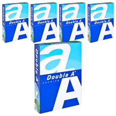 Double A 多功能影印紙, 低紙粉設計, 紙面白皙, 書寫流暢, 不易透光, 高不透光度, 適合雙面影印, 70/80磅, 500張/包, A4, 2500張