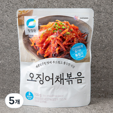 청정원 오징어채볶음, 100g, 5개