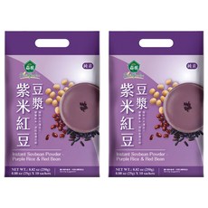 薌園 紫米紅豆豆漿粉, 純素, 無添加, 方便沖泡, 25g, 10包, 2袋