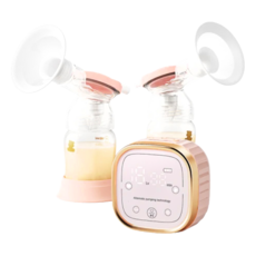 Snow Bear 小白熊 智柔雙邊電動吸乳器, 氣壓脈衝 4500次/分鐘震動, 360°貼合胸型, 兩種口徑, 增加奶量, HL-3037, 1個