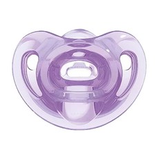 NUK SENSITIVE全矽膠安撫奶嘴, 美國製造, 全矽膠製成不含BPA, 適合嬌嫩敏感新生兒, 紫色, 0-6個月, 1個
