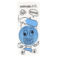 nailmatic KIDS 加斯頓水漾亮彩指甲油, 天空藍, 8ml, 專為兒童設計, 1瓶