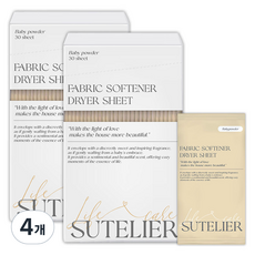 수뜰리에 에센스 건조기시트 섬유유연제 베이비파우더향 본품