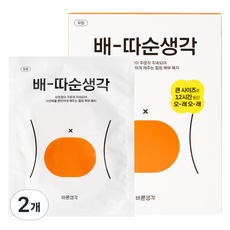 바른생각 파스형 배 따순 생각 핫팩 5p, 2개