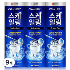 클링스 스케일링케어 치약 쿨링민트, 100g, 9개