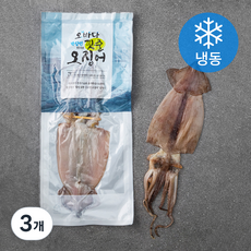 오바다 원양산 반건조오징어 대 3미 (냉동), 330g, 3개