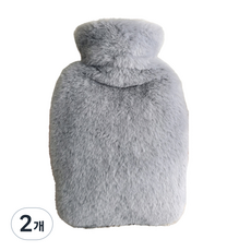 푸트로랩 따뜻한 커버 pvc 보온 물주머니 그레이 1000ml, 2개
