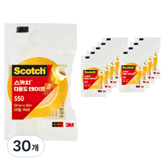 쓰리엠 스카치 다용도테이프 550 리필 12mm x 30m, 혼합색상, 30개