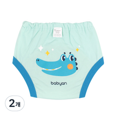 베이비앙 5중 방수 배변훈련팬티, 악어씨, 2개