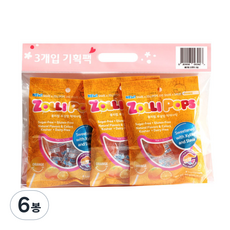 졸리팝 막대사탕 오렌지맛, 40g, 6개