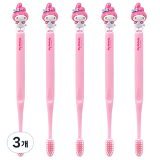 아텍스 산리오캐릭터즈 마이멜로디 피규어 칫솔, 핑크, 3개, 5개입