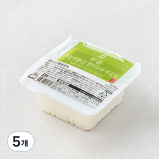한둘 무농약 인증 콩으로 만든 한끼 두부 부침용, 120g, 5개