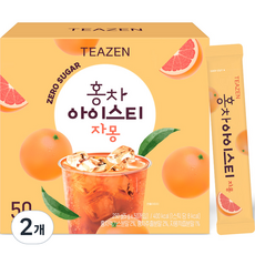 티젠 홍차 아이스티 분말 자몽, 5g, 50개입, 2개